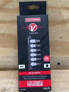 lot 82 image: Craftsman SAE Hex Bit Sockets Model # CMMT17700V 1213244