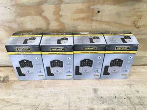 lot 45 image: Lot of 4 - Defiant Satin Nickel Touchpad Deadbolt