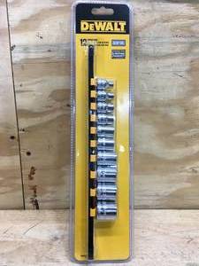 lot 48 image: DeWalt 38 Drive 10 Piece Socket Rail Model # DWMT81546 12192406