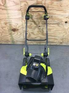 lot 11 image: Ryobi 40V HP Brushless 18 Electric Snow Blower with 6Ah Battery and Charger Model # RY40809VNM