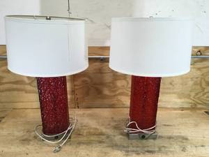 lot 109 image: Lot of 2 - Red Lamps