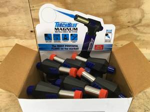 lot 115 image: Lot of 6 - Torch Blue Magnum Refillable Butane Torches