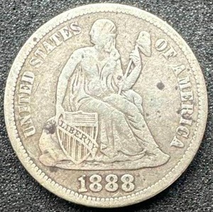 1888 Seated Liberty Dime