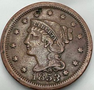1853 Large Cent Penny