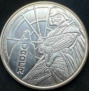 1oz .999 Silver Star Wars Darth Vader Coin