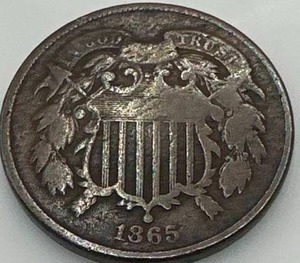 1865 Two Cent Piece
