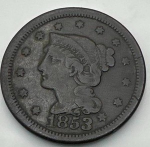 1853 Large Cent Penny