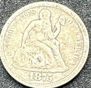 1875 Seated Liberty Dime