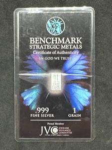 1 Grain .999 Fine Silver Bar