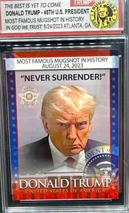 Mint Donald Trump Mugshot Trading Card