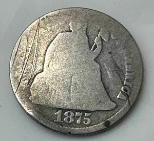 1875 Seated Liberty Dime
