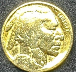 24kt Gold Plated Buffalo Nickel