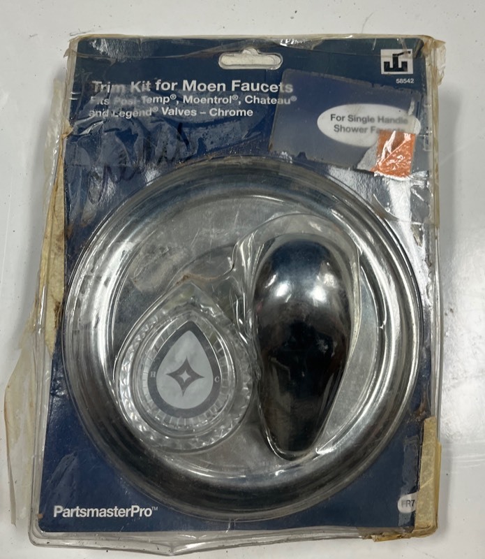 lot 15 image: Universal Chrome trim kit for Men single handle shower faucets
