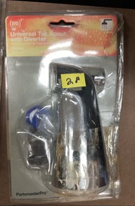 lot 28 image: Partsmaster Universal tub spout with diverter