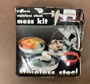 lot 20 image: 5 Piece Stainless Steel Mess Kit