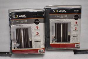 Faux Suede Gray Curtains