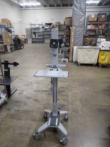 lot 53 image: Ergotron&nbspNeoflex Wideview Workspace Cart  24 x24 x60 tall, will need large vehicle for removal, NO SHIPPING