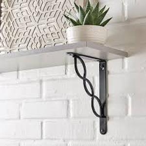 StyleWell 9 in. Black Triple Scroll Decorative Shelf Bracket Customer Returns See Pictures