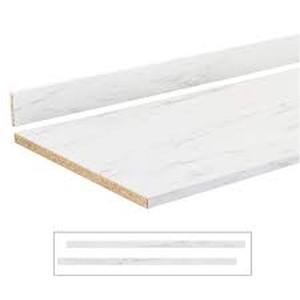 VT INDUSTRIES 6 ft. White Laminate Countertop Kit with Full-Thickness Square Edge in Alabaster Slate  Customer Returns See Pictures