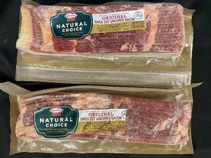I - Two Packages of Hormel Natural Choice Original Thick Cut Uncured Bacon