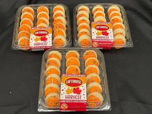3 Packs of Lofthouse Harvest Mini Frosted Sugar Cookies - Seasonal Treats