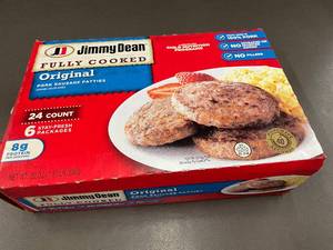 Jimmy Dean Fully Cooked Original Pork Sausage Patties - 24 Count