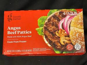 E - 32 oz Good & Gather Angus Beef Patties - 6 Count
