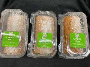 Set of 3 Carrot Roll Cakes from The Fathers Table - 18 oz Each