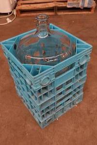 lot 365 image: 5-Gallon Glass Jug with Crate