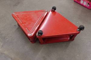 lot 372 image: 2 Triangle Work Shop Stools