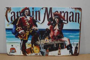 lot 49 image: Novelty Metal Sign -Captain Morgan