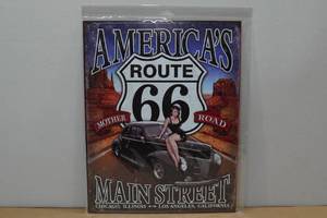 lot 56 image: Collectable Metal Sign -Route 66