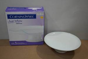 lot 136 image: Corningware Pedestal Cake Plate
