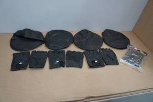 lot 260 image: Leather Motorcycle Gloves and Hats