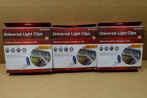 lot 330 image: 3 100-Packs Universal Light Clips