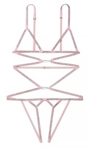 lot 231 image: Victorias Secret Sugar Coated Rhinestone Crotchless Teddy -Medium