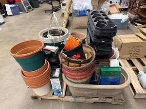 lot 376 image: Pallet of Garden Supplies - Planters, Trays