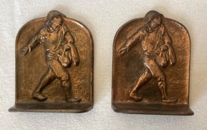 Antique Gilded Cast Iron Bookends