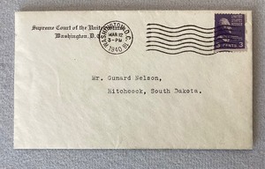Autographed Card U.S. Supreme Court Justice Charles Hughes