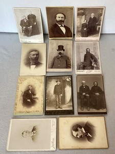 Group of Antique Cabinet Cards of Bearded Men