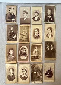Group of Antique Cabinet Card Photographs of Pretty Women