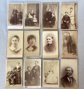 Large Group of Assorted Antique Cabinet Card Photographs
