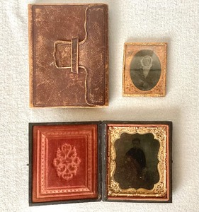 Small Antique Leather Photo Album