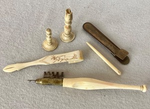Group of Bone Ivory Collectibles