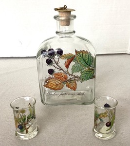 Holmegaard Enameled Glass Decanter Set