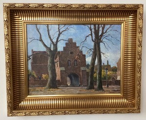 Oil Painting Danish Cityscape