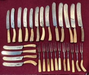 Group of Antique Bone Handle Utensils