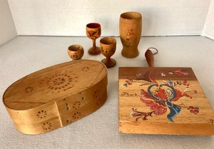 Group of Vintage Scandinavian Woodenwares