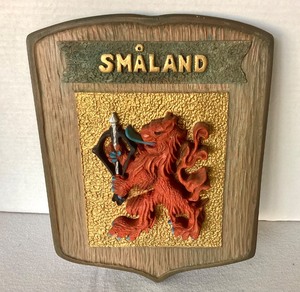 Vintage Carved Wooden Swedish Plaque