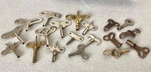 Group of Vintage Clock and Skate Keys